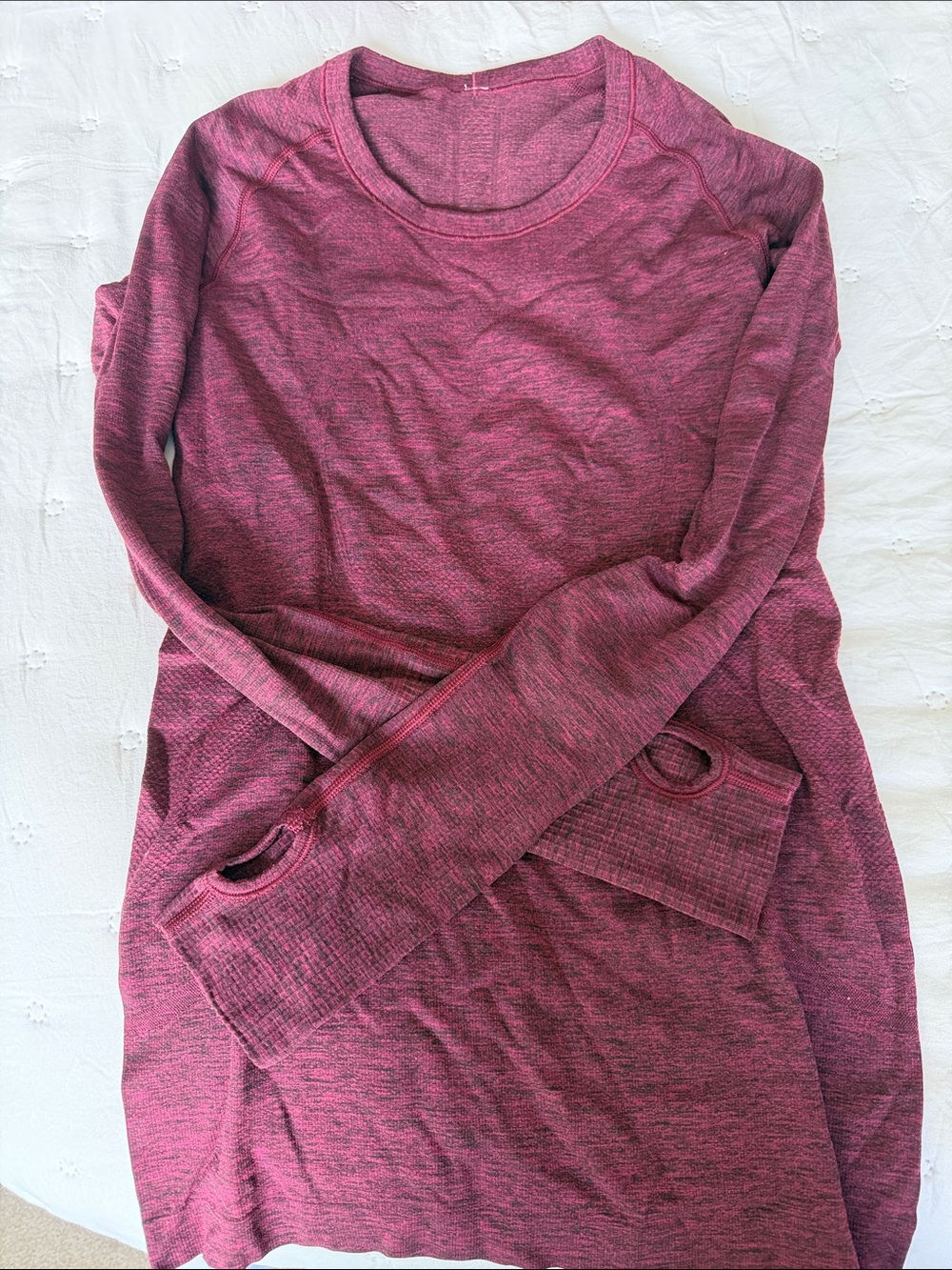lululemon athletica Heathered Berry Long Sleeve Crew